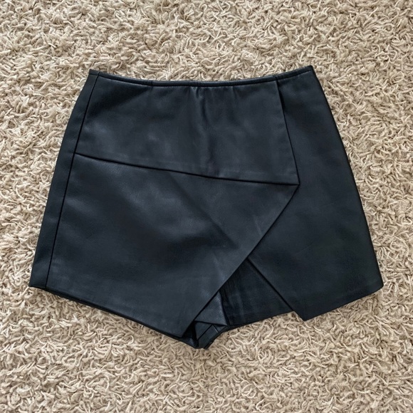 Topshop Pants - Topshop Faux Leather Skort